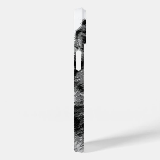 Zwart-witte wolfogen Case-Mate iPhone case (Achterkant / Rechts)