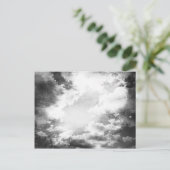 Zwart-witte wolken Licht Briefkaart (Staand voorkant)
