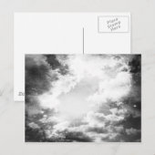 Zwart-witte wolken Licht Briefkaart (Voorkant / Achterkant)