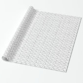 Zwart-witte XOXO Cadeaupapier (Uitgerold)