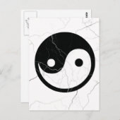 Zwart-witte yin en Yang Briefkaart (Voorkant / Achterkant)