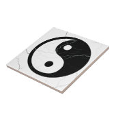 Zwart-witte yin en Yang Tegeltje (Zijkant)