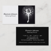 Zwart-witte Yin Yang-boom Visitekaartje (Voorkant / Achterkant)