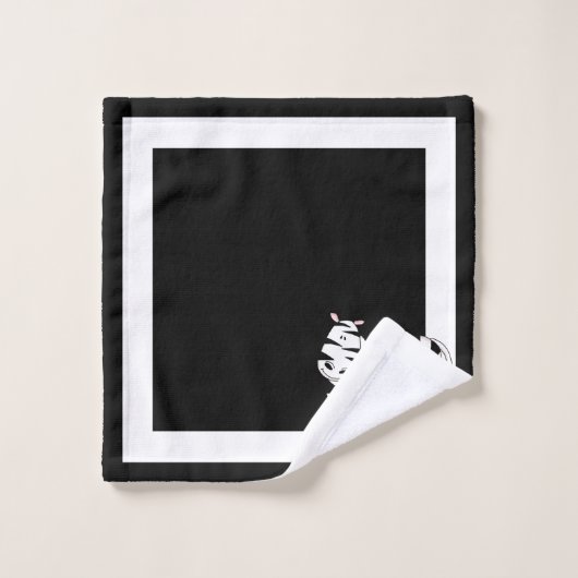 Zwart-witte Zebra Bad Handdoek (Wasdoekje)