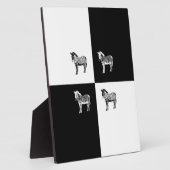 Zwart-witte zebra fotoplaat (Zijkant)