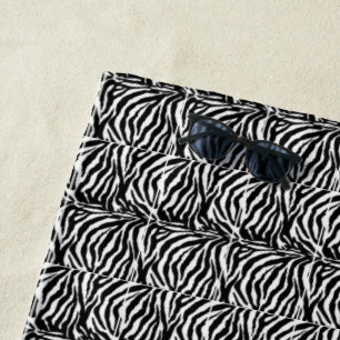 Zwart-witte zebra met beschermlaag strandlaken