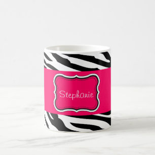 Zwart-witte Zebra, persoonlijke koffie-Mok Koffiemok
