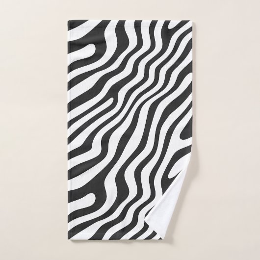 Zwart-witte Zebra streep Bad Handdoek (Handdoek)
