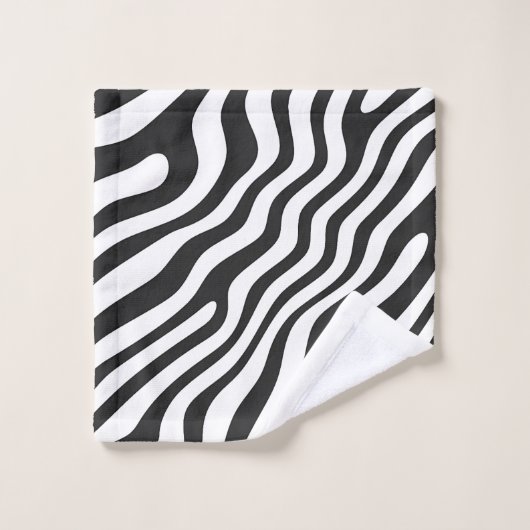 Zwart-witte Zebra streep Bad Handdoek (Wasdoekje)