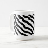Zwart-witte Zebra streep Koffiemok (Voorkant links)