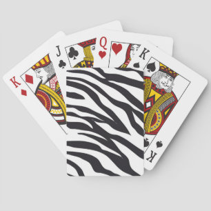 Zwart-witte zebrastrips Afdrukpatrooncadeautjes Pokerkaarten