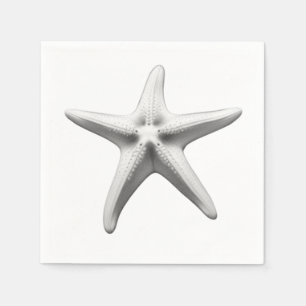 Zwart-witte Zeester Servet