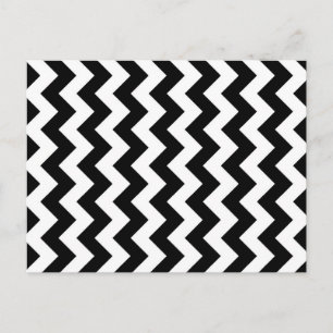 Zwart-witte zigzag briefkaart