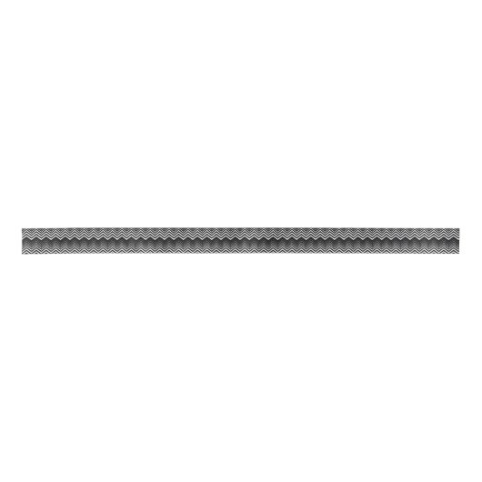 Zwart-witte zigzag Chevron Lint (Voorkant)