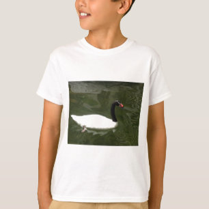 Zwart-witte zwaan t-shirt