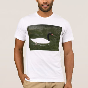 Zwart-witte zwaan t-shirt