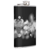 Zwart-witte zwarte rode lampfles heupfles (Rechts)