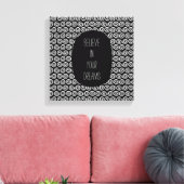 Zwart-witte zwitjes canvas afdruk (Insitu (Woonkamer))