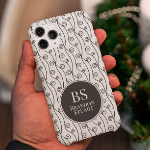 Zwart-witte zwitjes Case-Mate iPhone 14 pro hoesje