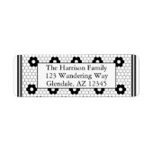 Zwart-wittebandontwerp Etiket (Voorkant)