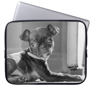Zwart-wittebots maken afdrukken laptop sleeve