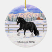 Zwart-wittebots met ventilatoren keramisch ornament (Achterkant)