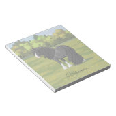 Zwart-wittebots met ventilatoren notitieblok (Schuin)