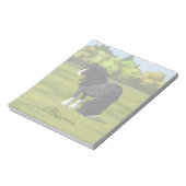 Zwart-wittebots met ventilatoren notitieblok (Gedraaid)