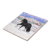 Zwart-wittebots met ventilatoren tegeltje (Zijkant)