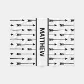 Zwart-wittebout pijlen babyjonge zuster fleece deken (Voorkant (Horizontaal))