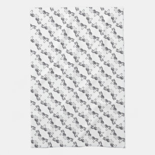 Zwart-wittehanddoek Theedoek