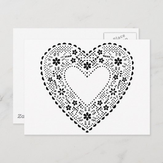 Zwart-wittehars Briefkaart (Voorkant / Achterkant)