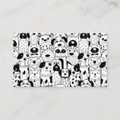 Zwart-wittehonden en wittewitjes | Dog Walker Visitekaartje (Voorkant)