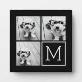 Zwart-witteinkfotocollage met monogram fotoplaat (Voorkant)