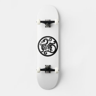 Zwart-wittekaart Skateboard