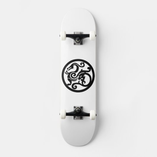 Zwart-wittekaart Skateboard (Voorkant)