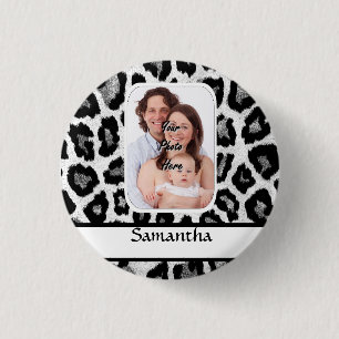 Zwart-wittekaarten Ronde Button 3,2 Cm