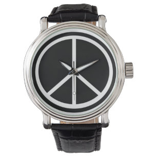 Zwart-witteken voor vrede horloge