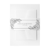 zwart-wittekenweddenschap uitnodigingen wikkel (Voorkant Voorbeeld)