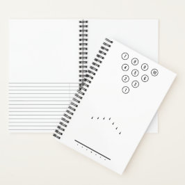 Zwart-wittekoolreferentieschema Notitieboek