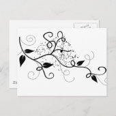 Zwart-witvectoriszwoerd Briefkaart (Voorkant / Achterkant)