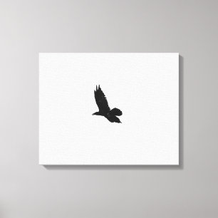 Zwart-witvliegende zwarte straling 16 x 20 canvas afdruk