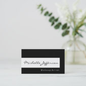 Zwart-witvormig grafisch Visitekaartje (Staand voorkant)