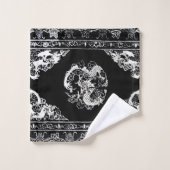 Zwart-witwashanddoekset Bad Handdoek (Wasdoekje)