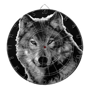 Zwart-witwerk met Wolf Dartbord