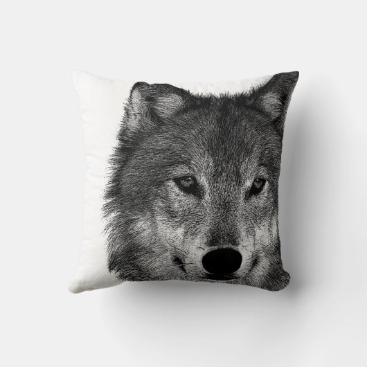 Zwart-witwerk met wolf oog kussen (Achterkant)