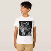 Zwart-witwerk met Wolf T-shirt (Voorkant volledig)