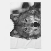 Zwart-witwerk met Wolf Theedoek (Verticaal)