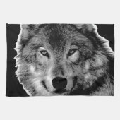 Zwart-witwerk met Wolf Theedoek (Horizontaal)