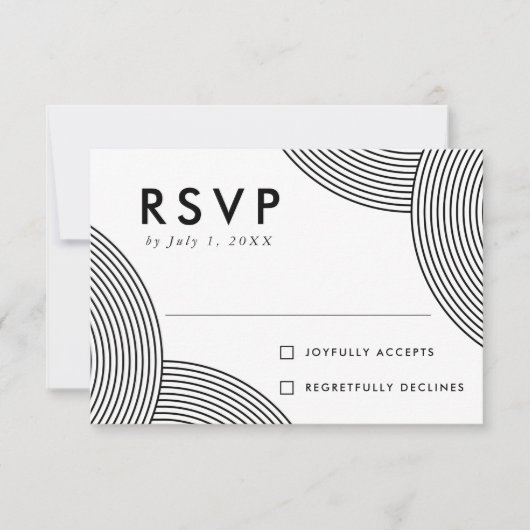 Zwart-witwervelweduwschap RSVP Kaartje (Voorkant)